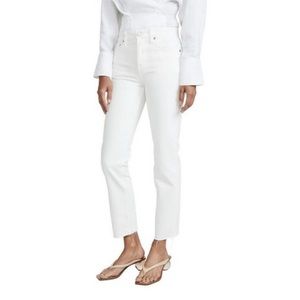 Trave Constance big empty white straight jeans. Size 27.